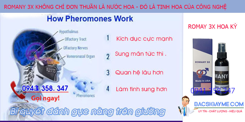 Nước hoa kích dục không mùi Romany 3x